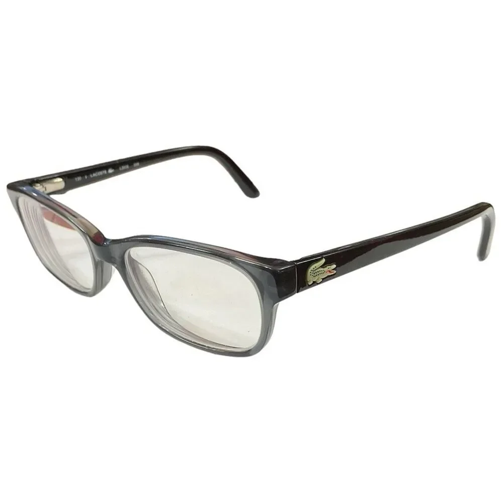 Lacoste Eyeglass Frame Glasses 130 L3606 035 Gray Alligator Stem Full Rim‎